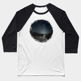 Star Man - Surreal Landscape With Man As Constellation Baseball T-Shirt